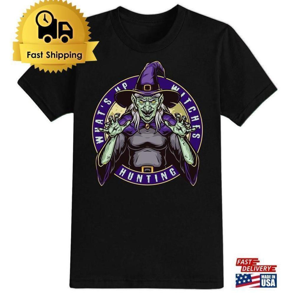Whats Up Witches Shirt, Funny Halloween Graphic Tee For Men And Women